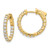 Image of 14mm 14K Yellow Gold Diamond Round Hoop w/Safety Clasp Earrings XE1993AA