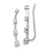 Image of 20mm 14k White Gold Diamond Graduated 4-stone Ear Climber Earrings EM4148-030-WA