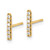 Image of 9.5mm 14K Yellow Gold Diamond Bar Earrings