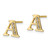 Image of 8mm 14K Yellow Gold Diamond Initial A Earrings