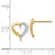 Image of 10mm 14K Yellow Gold Diamond Heart Post Earrings