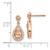 Image of 16mm 14k Rose Gold Diamond Teardrop Dangle Post Earrings