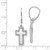 Image of 33mm 14k White Gold Diamond Fancy Cross Leverback Earrings