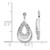 Image of 19mm 14k White Gold Double Teardrop Diamond Earrings Jackets