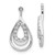 Image of 19mm 14k White Gold Double Teardrop Diamond Earrings Jackets