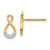 Image of 12mm 14K Yellow Gold and Rhodium Diamond Twisted Post Earrings