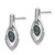 Image of 18mm 14k White Gold Blue and White Diamond Dangle Post Earrings