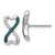 Image of 13mm 14k White Gold Blue and White Diamond Infinity Heart Post Earrings