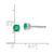 Image of 4mm 14k White Gold Emerald Earrings XE71WE-B