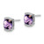 Image of 8.4mm 14k White Gold Amethyst Post Earrings EM7080-AM-W