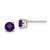 Image of 5.2mm 14k White Gold Round Amethyst Earrings EM7097-AM-W
