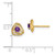 Image of 7.3mm 14K Yellow Gold Amethyst Post Earrings EM7395-AM-Y