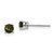Image of 4mm 14k White Gold Green Tourmaline Earrings XE71WGT-B
