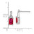Image of 12.9mm 14k White Gold Ruby and Diamond Earrings EM7187-RU-004-WA