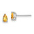 Image of 6mm 14k White Gold Citrine Pear Stud Earrings XE78WCI