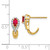 Image of 14mm 14K Yellow Gold Diamond and Ruby Earrings EM5593-RU-013-YA