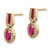 Image of 17mm 14k Yellow Gold Diamond and Ruby Earrings EM5597-RU-033-YA