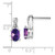 Image of 13.6mm 14k White Gold Amethyst and Diamond Earrings EM4235-AM-006-WA
