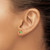 Image of 8.6mm 14K Yellow Gold Emerald and Diamond Earrings EM7094-EM-015-YA