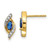 Image of 12mm 14k Yellow Gold Diamond and Sapphire Earrings EM5594-SA-007-YA