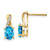 Image of 10k Yellow Gold Blue Topaz and Diamond Earrings EM4235-BT-006-1YA