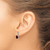 Image of 14.5mm 14k White Gold Oval Garnet and Diamond Earrings EM7075-GA-001-WA