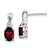 Image of 14.5mm 14k White Gold Oval Garnet and Diamond Earrings EM7075-GA-001-WA