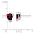Image of 8.3mm 14k White Gold Pear Garnet and Diamond Earrings EM7108-GA-006-WA