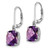 Image of 26mm Sterling Silver Rhodium-plated Amethyst Earrings QE9902AM