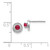 Image of 7mm 14k White Gold Diamond and Cabochon Ruby Earrings EM4032-RU-010-WA