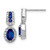 Image of 18mm 14k White Gold Diamond and Sapphire Post Earrings EM5597-SA-033-WA