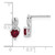 Image of 13mm Sterling Silver Created Ruby and Diamond Earrings EM7401-CRU-002-SSA