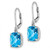 Image of 26mm Sterling Silver Rhodium-plated Blue Topaz Earrings QE9902BT