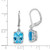 Image of 26mm Sterling Silver Rhodium-plated Blue Topaz Earrings QE9902BT