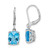 Image of 26mm Sterling Silver Rhodium-plated Blue Topaz Earrings QE9902BT