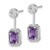 Image of 21mm 14k White Gold Diamond/Amethyst Front/Back Earrings EM4195-AM-062-WA