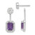 Image of 21mm 14k White Gold Diamond/Amethyst Front/Back Earrings EM4195-AM-062-WA