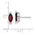 Image of 10.9mm 14k White Gold Marquise Garnet and Diamond Earrings EM7109-GA-005-WA
