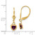 Image of 23mm 14K Yellow Gold 5mm Heart Rhodolite Garnet Earrings XLB109RG