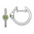 Image of 16mm 14k White Gold Diamond and Cabochon Peridot Earrings EM4031-PE-020-WA