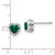 Image of 7.5mm Sterling Silver Created Emerald and Diamond Earrings EM7400-CEM-010-SSA