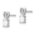 Image of 10mm Sterling Silver Rhodium-plated Created Opal Earrings QBE20OCT