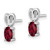 Image of 10mm Sterling Silver Rhodium-plated Created Ruby Earrings QBE20JUL