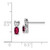 Image of 10mm Sterling Silver Rhodium-plated Created Ruby Earrings QBE20JUL