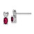 Image of 10mm Sterling Silver Rhodium-plated Created Ruby Earrings QBE20JUL