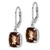 Image of 26mm Sterling Silver Rhodium-plated Smoky Quartz Earrings QE9902SQ