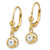Image of 24mm 14K Yellow Gold 5mm Cubic Zirconia Leverback Earrings XLB100CZ