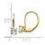 Image of 16mm 14K Yellow Gold 5mm Cubic Zirconia Leverback Earrings XLB111CZ