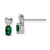 Image of 10mm Sterling Silver Rhodium-plated Created Emerald Earrings QBE20MAY