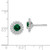 Image of 10mm Sterling Silver Rhodium-plated Created Emerald Earrings QE14495MAY